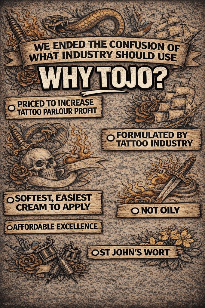 Why Tojo - professional tattoo aftercare and healing cream